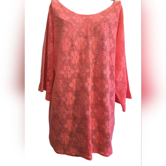 Tops - Coral Crochet Knit Tunic Top Size 1x